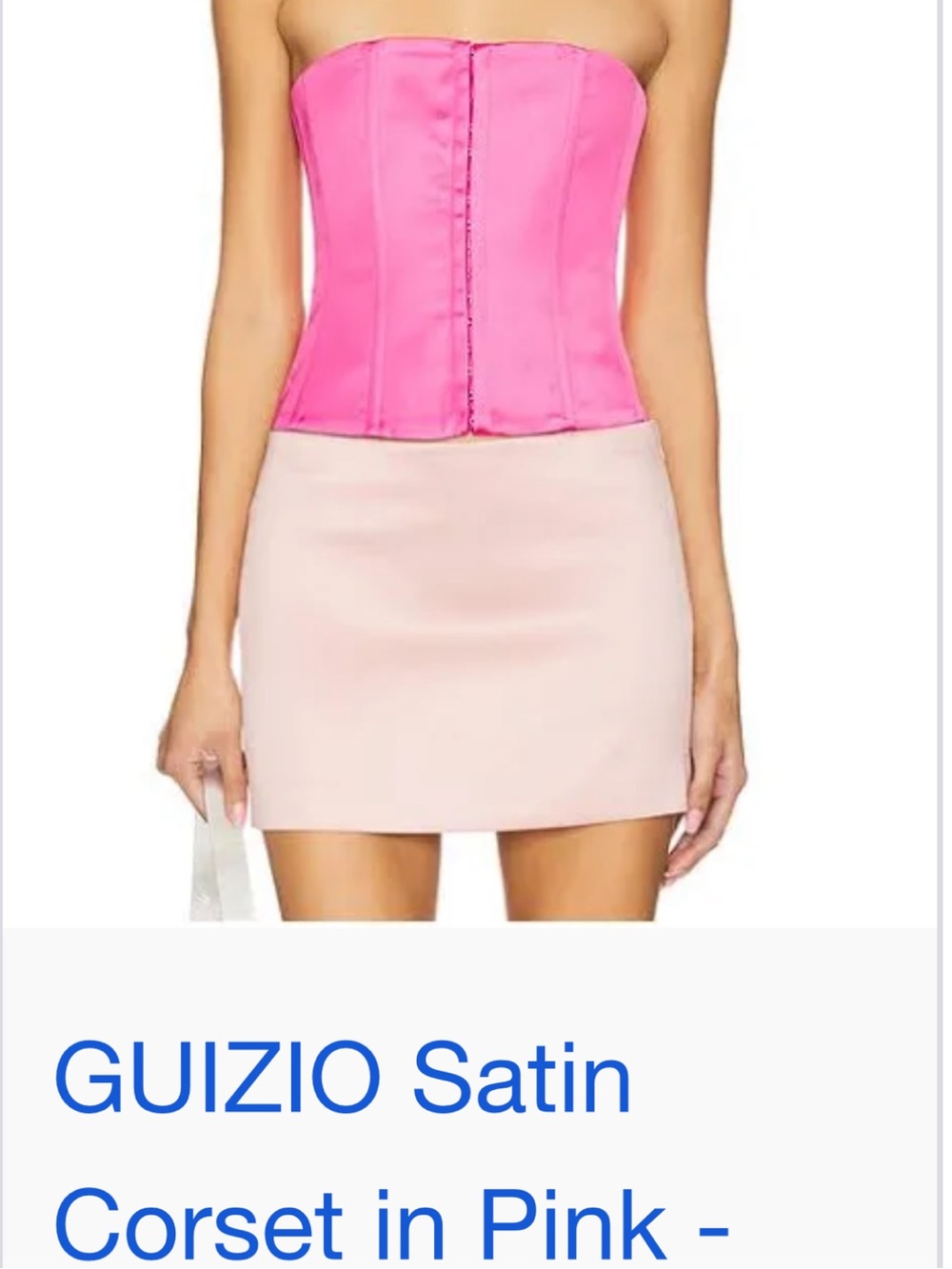Pink Satin Corset Top | Danielle Guizio